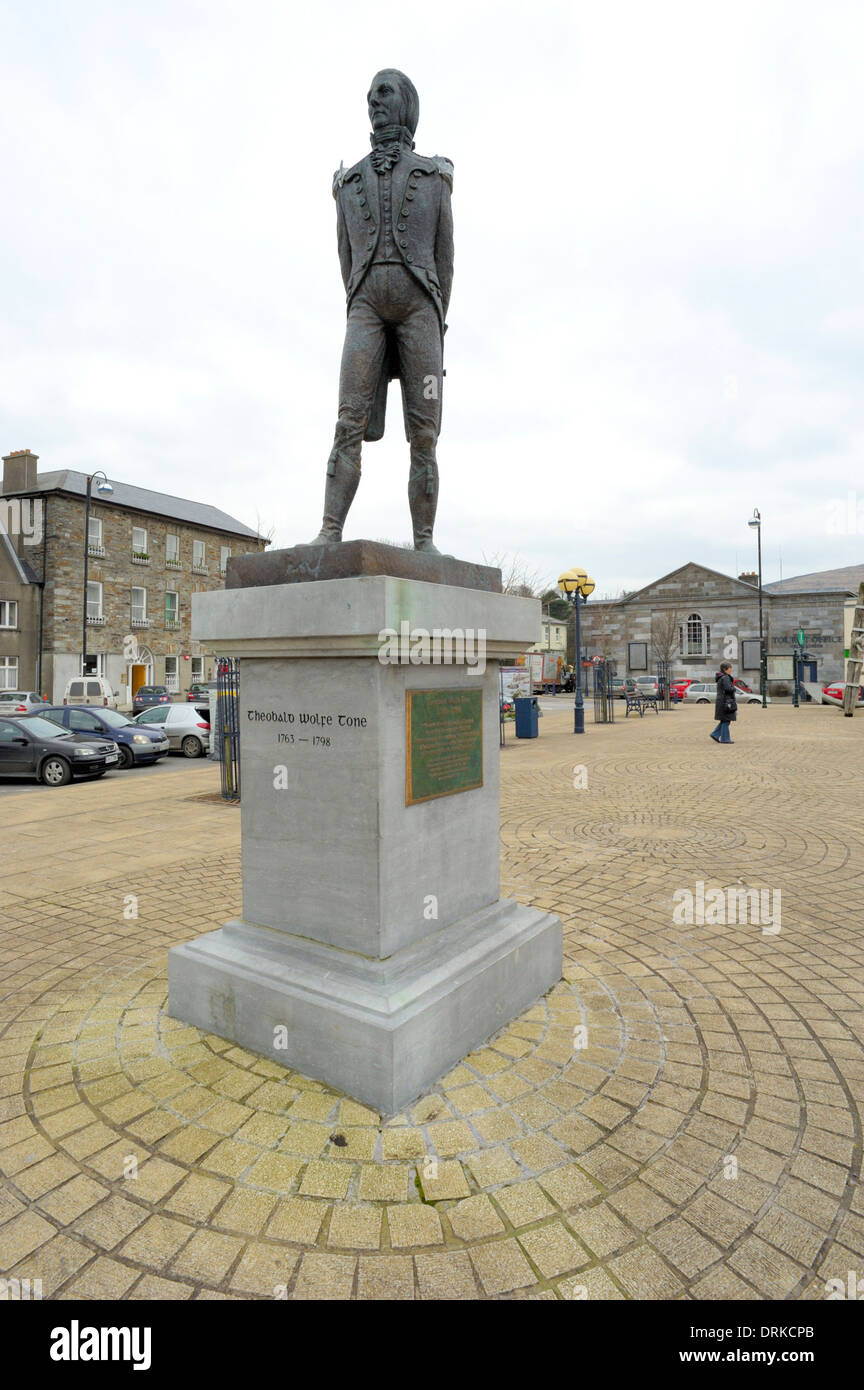 Wolfe Tone Square Statue à Bantry Banque D'Images