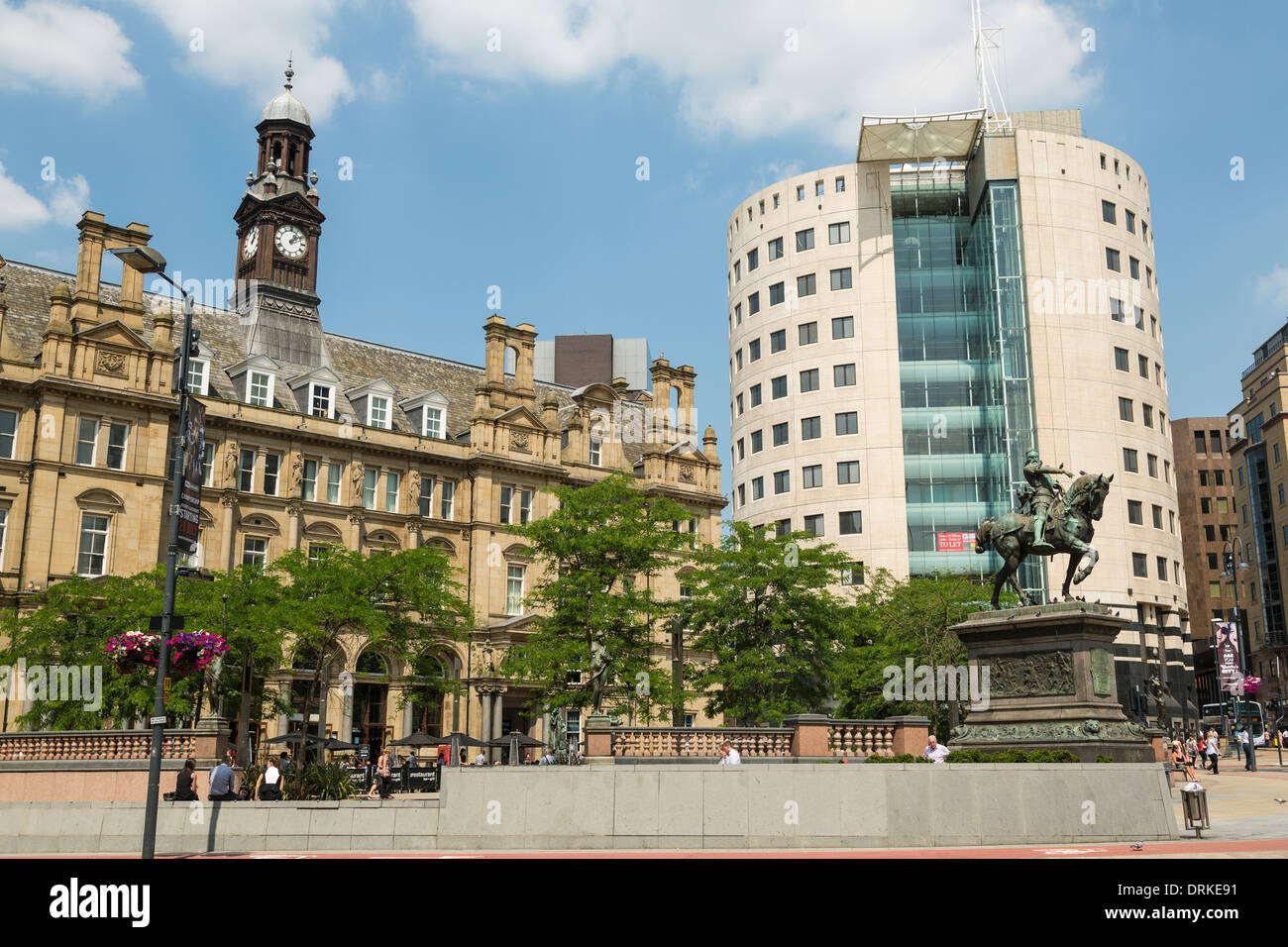 Leeds City Square, West Yorkshire, Angleterre Banque D'Images