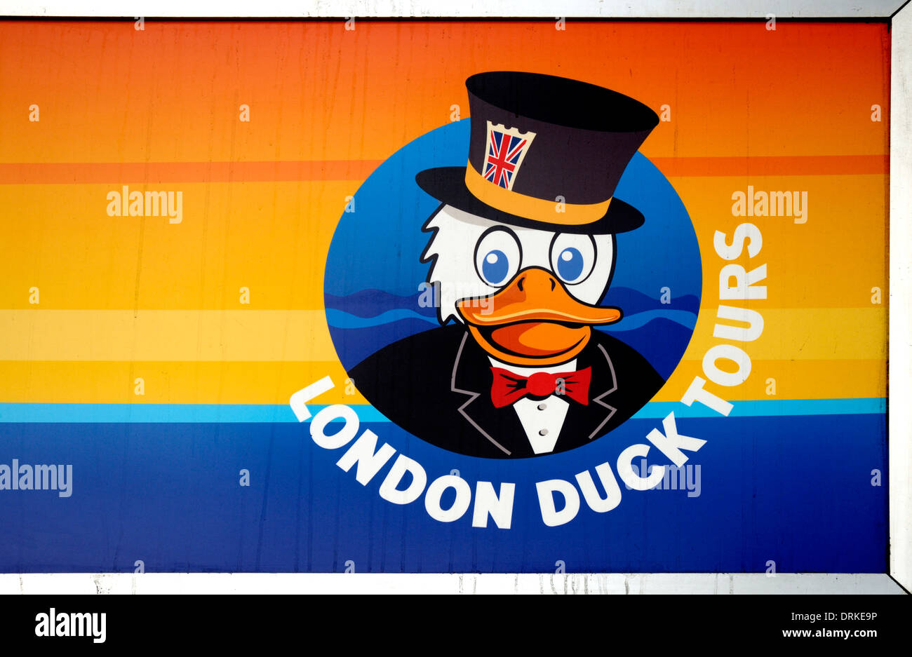 Londres, Angleterre, Royaume-Uni. London Duck Tours bureau sur York Road - logo Banque D'Images
