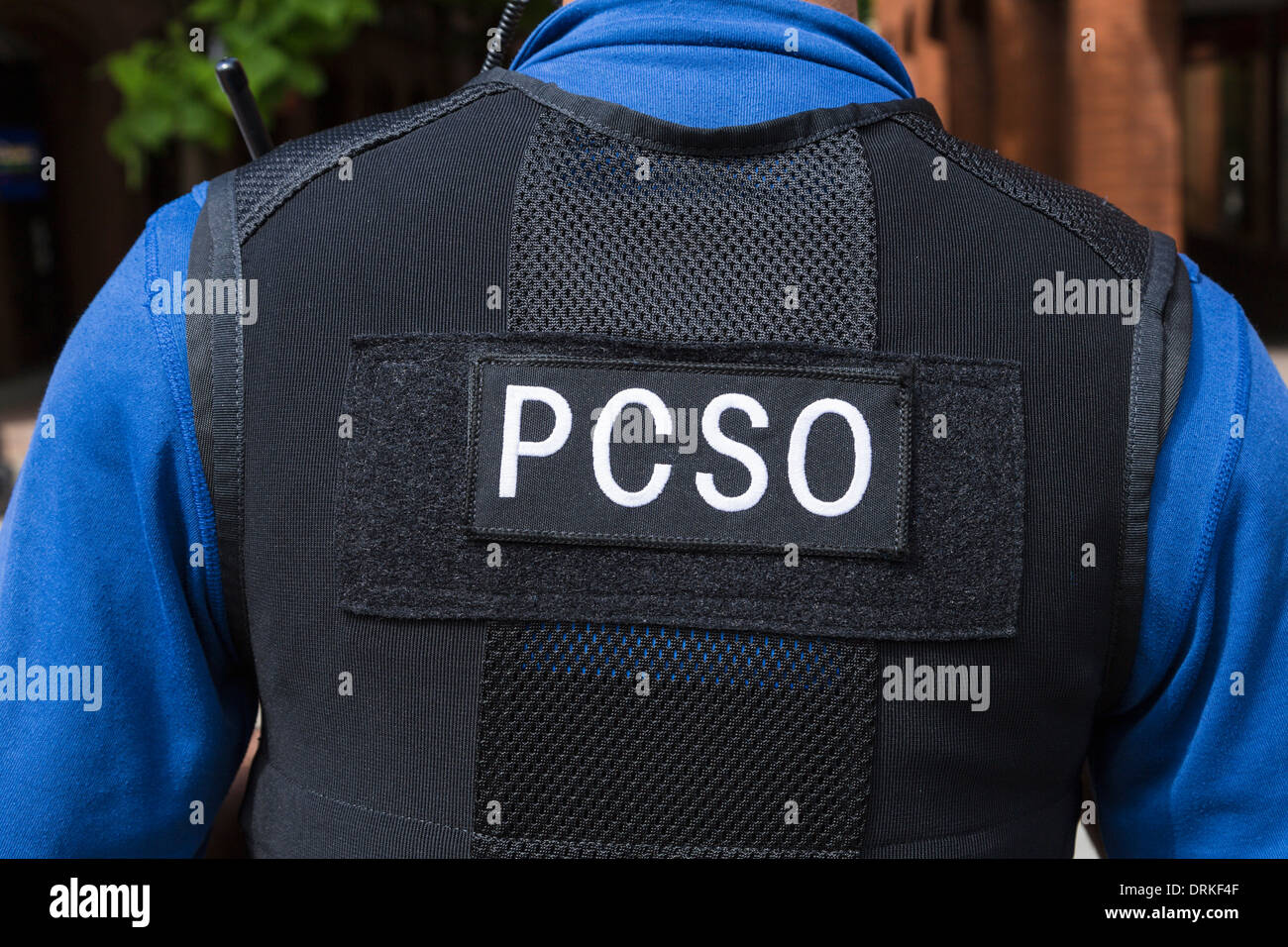 Soutien Communautaire Police Officer, PCSO uniforme, Angleterre Banque D'Images
