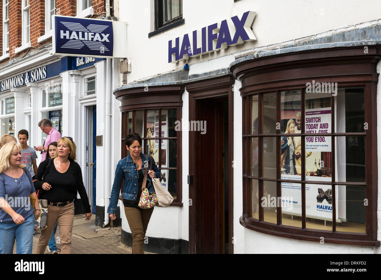 Halifax Building Society vitrine, Angleterre Banque D'Images