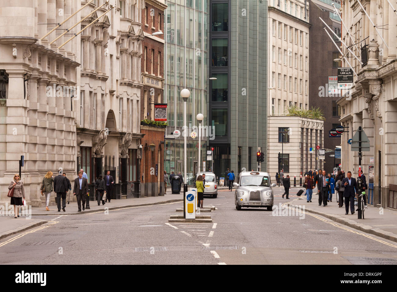 Les employés de bureau Fenchurch Street, City of London, England Banque D'Images