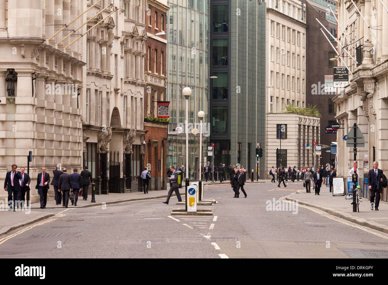 Les employés de bureau Fenchurch Street, City of London, England Banque D'Images