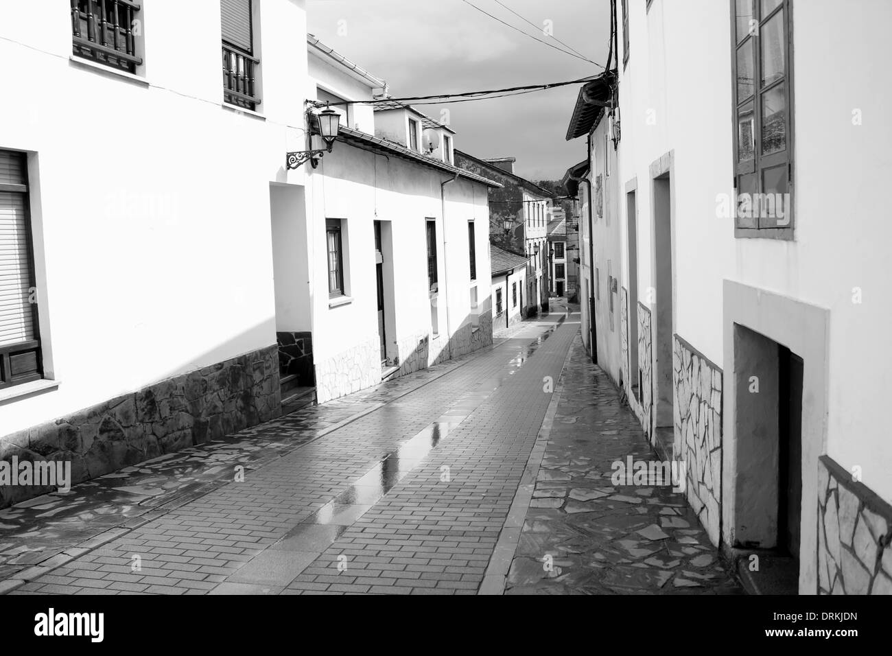 Rues de la ville dans les Asturies, Espagne Banque D'Images