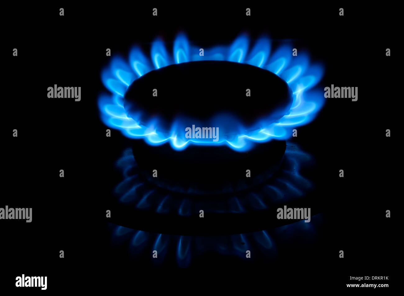 Flammes bleues de gaz Banque de photographies et d’images à haute