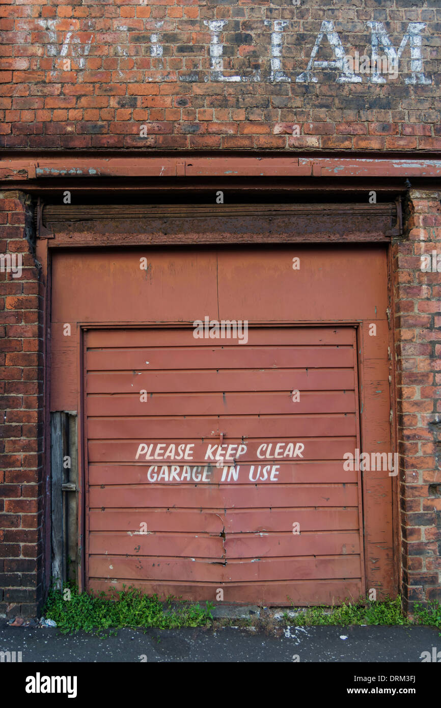 Grande Bretagne, Ecosse, Glasgow, dockland, ancienne porte de garage Banque D'Images
