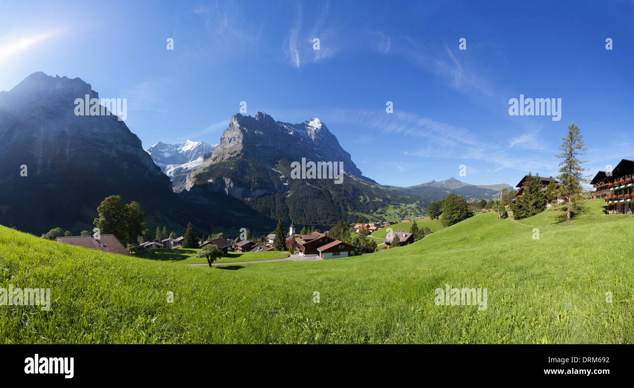 La Suisse, l'Oberland Bernois, avec Grindelwald Eiger Banque D'Images