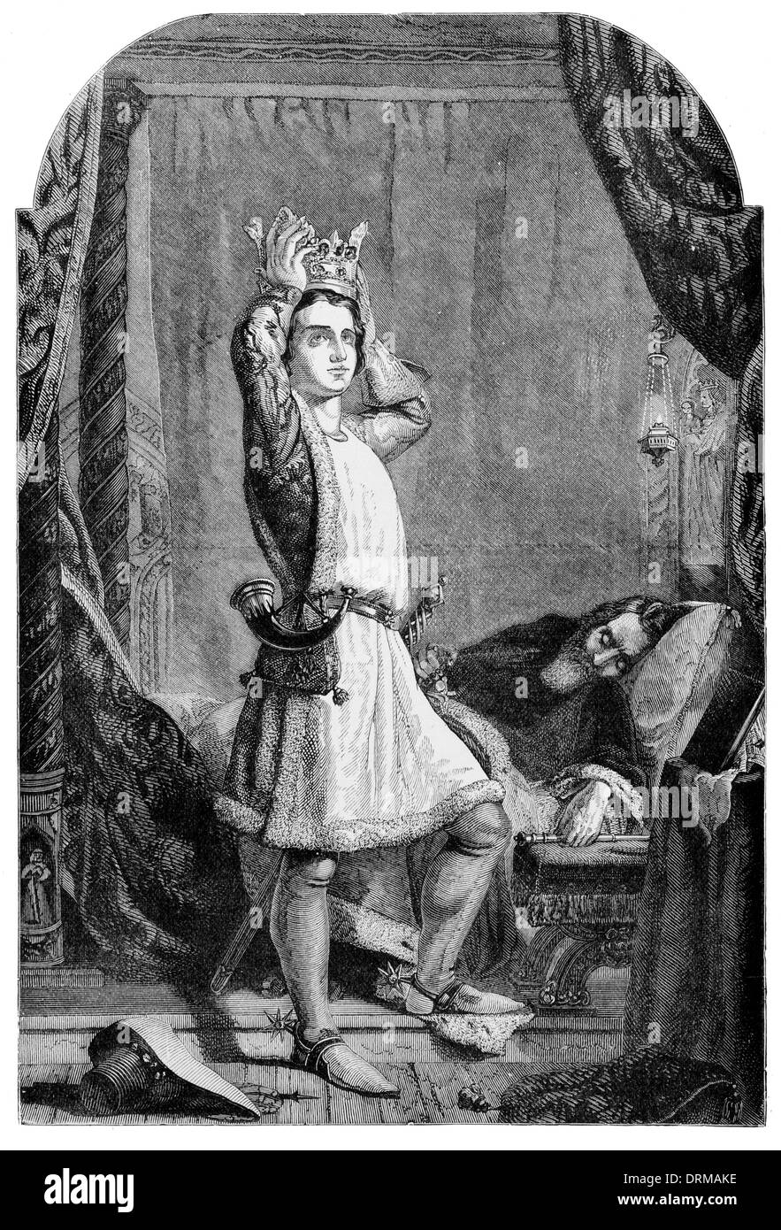 Henry V, lorsque le Prince de Galles comme Henry de Monmouth au décès de Richard II Banque D'Images