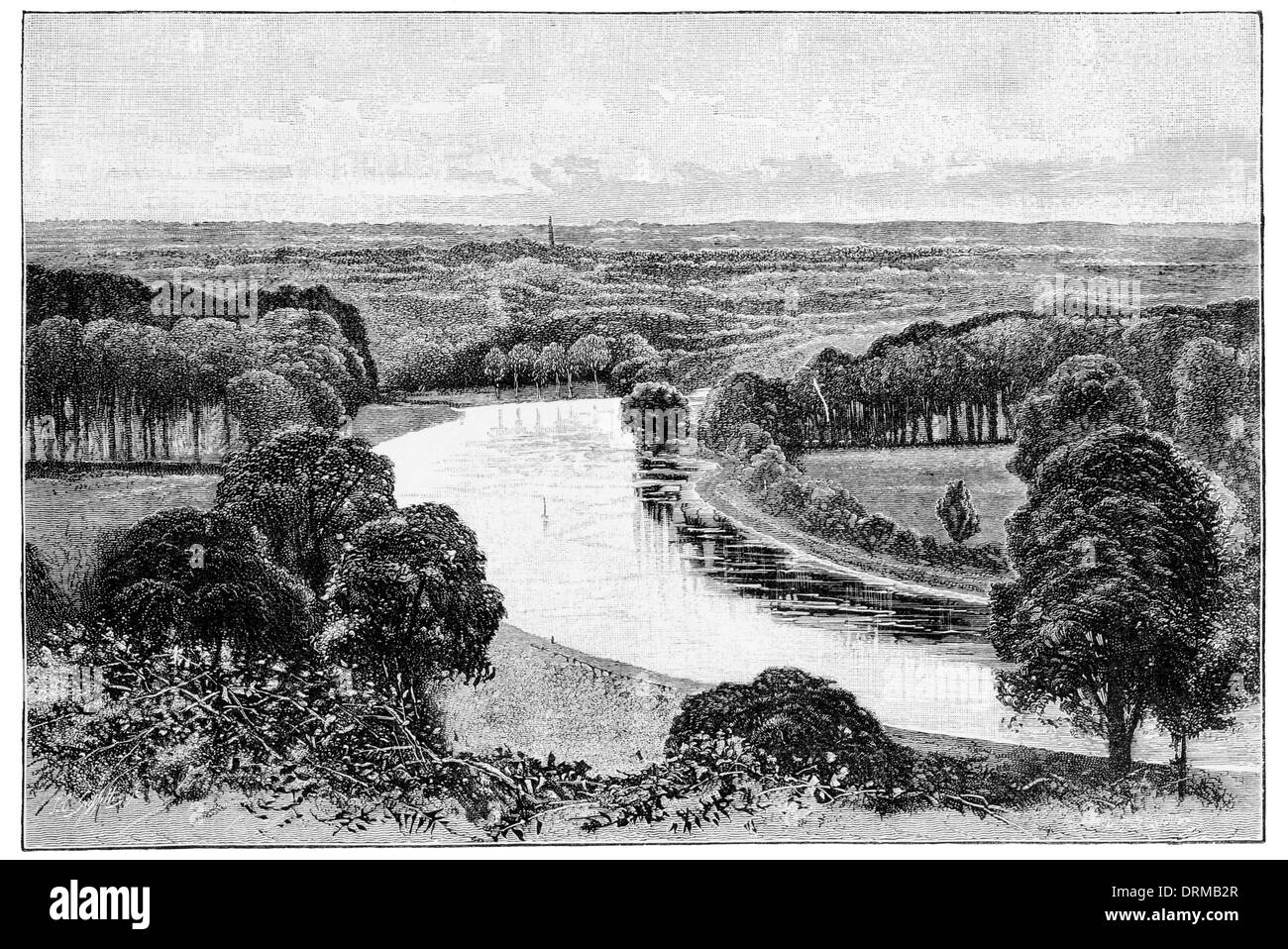Vue de Richmond Hill. Tamise vers 1850 Banque D'Images