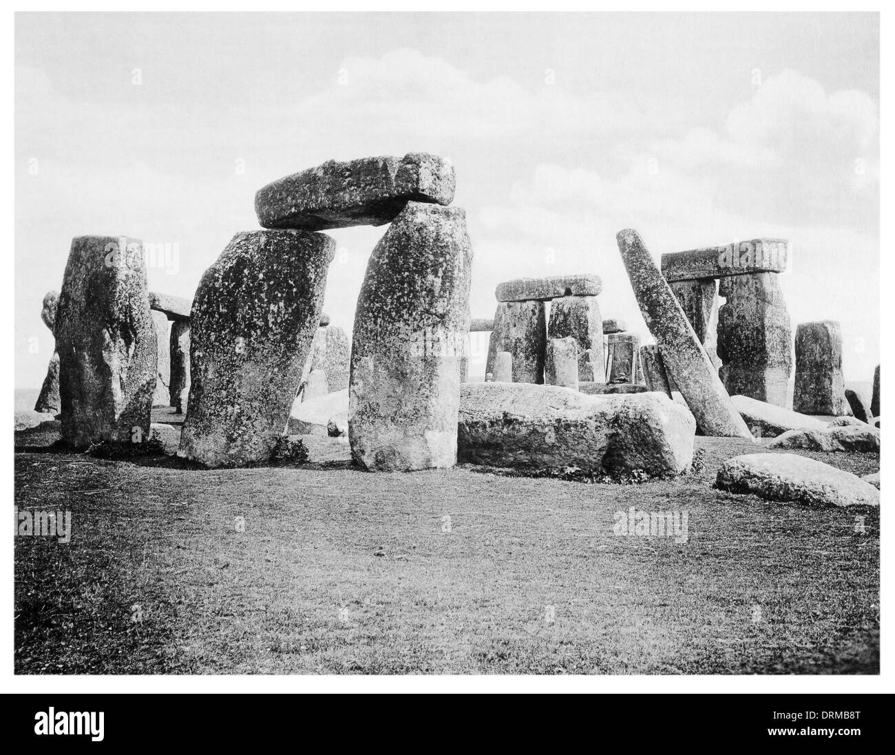 Monument préhistorique de Stonehenge dans le Wiltshire photographié vers 1910 Banque D'Images