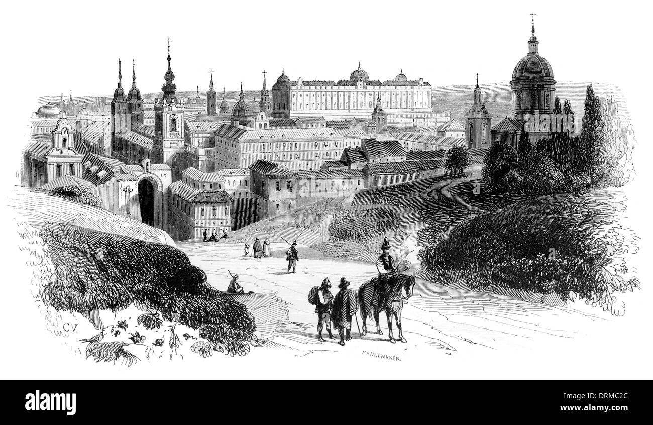 Madrid Espagne vers 1848 Banque D'Images