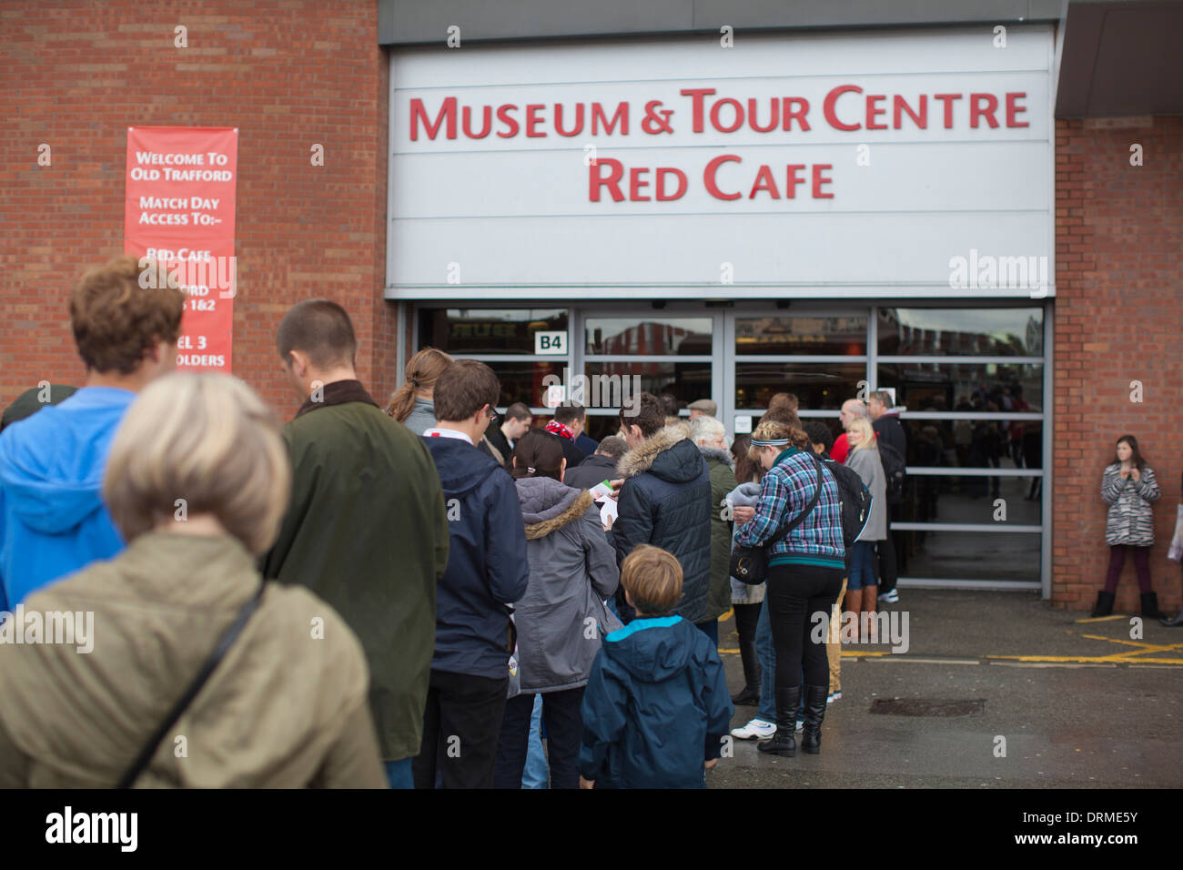 Le stade de football Old Trafford, dans la région de Greater Manchester Stretford accueil du Club de football Manchester United, Banque D'Images