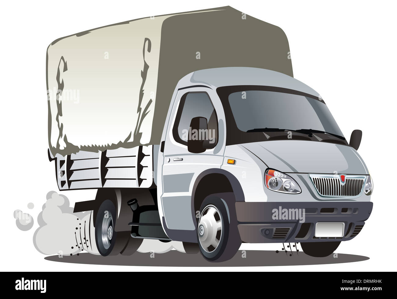Camion de livraison / Dessin animé Banque D'Images