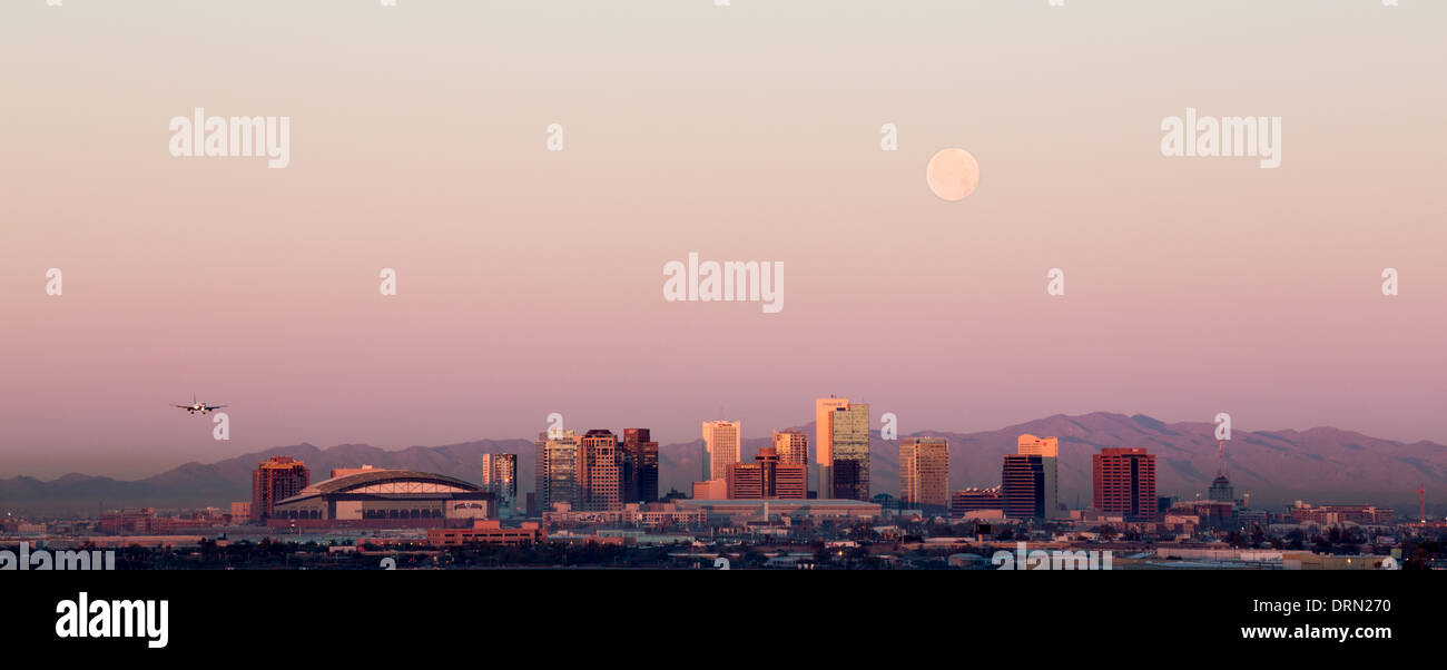 La lune sur Phoenix Banque D'Images