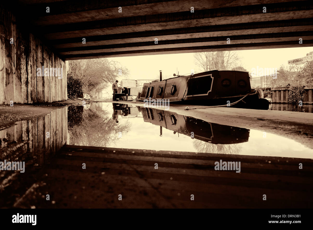 D'Hackney Wick Hertford Union Canal London UK Banque D'Images