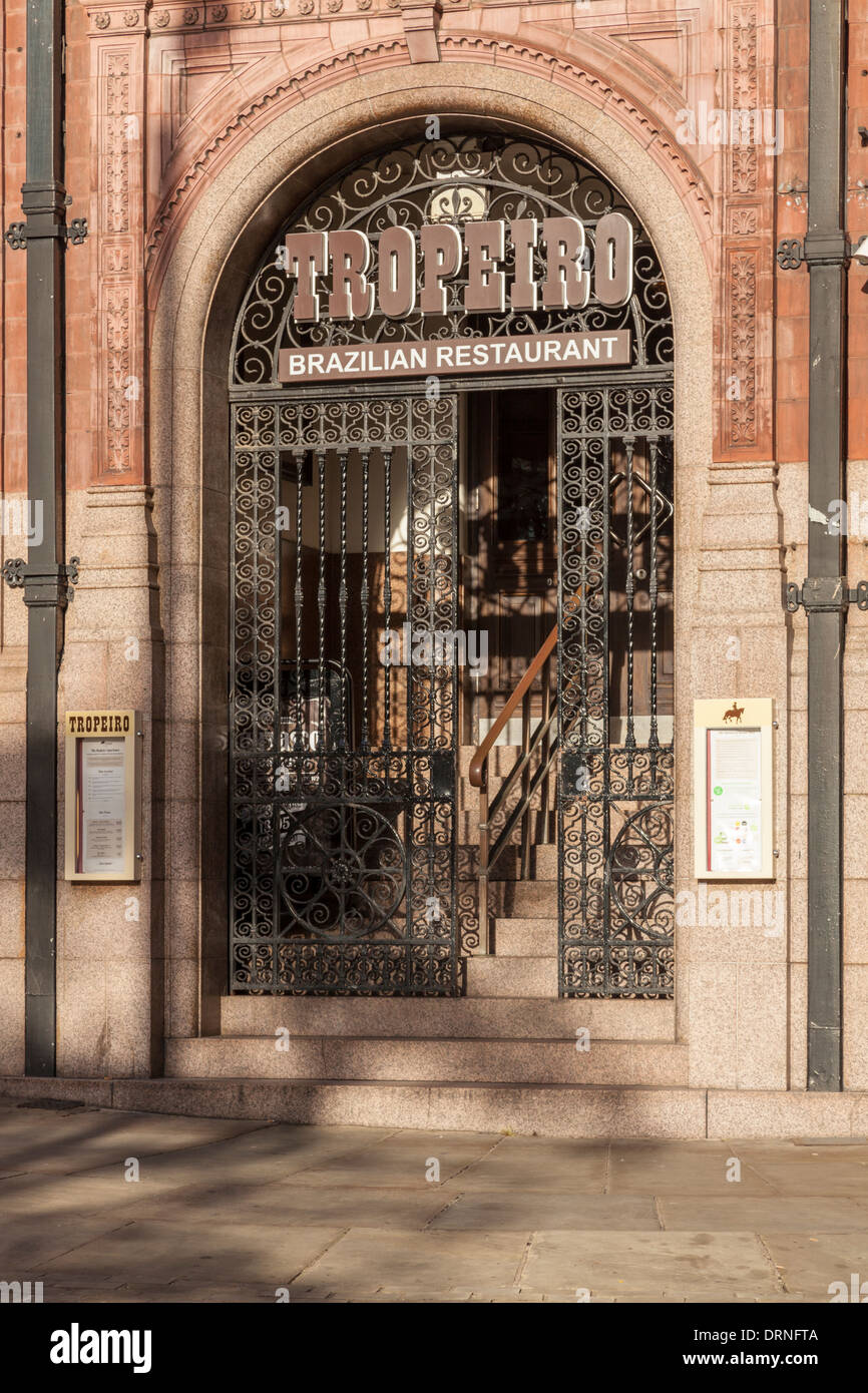 Tropeiro, restaurant brésilien à Nottingham, Angleterre, Royaume-Uni Banque D'Images