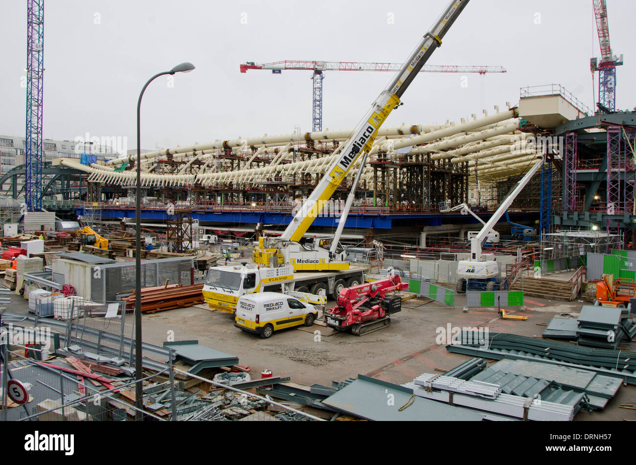 Projet de retouche de Le Forum des Halles dans le 1er arrondissement en construction, Paris, France. 2014 Banque D'Images