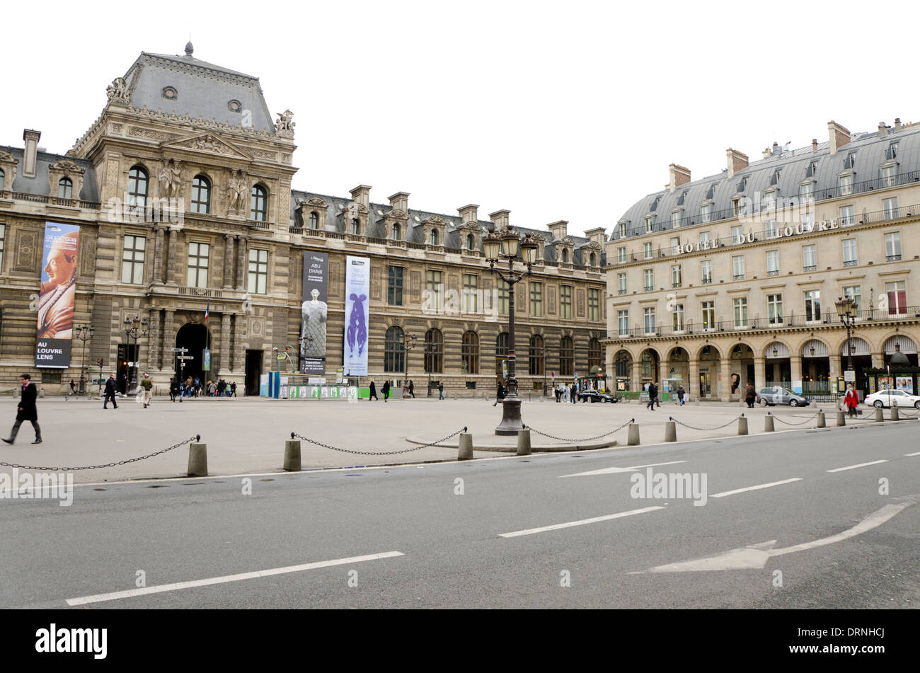 Hotel du Louvre au Palais-Royal, rue Saint Honoré , Paris, France. Banque D'Images