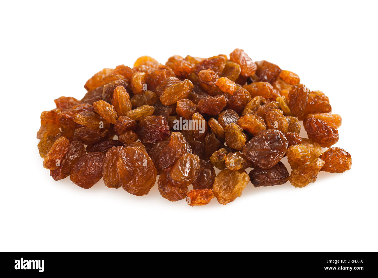 Raisins secs Sultana isolated on white Banque D'Images