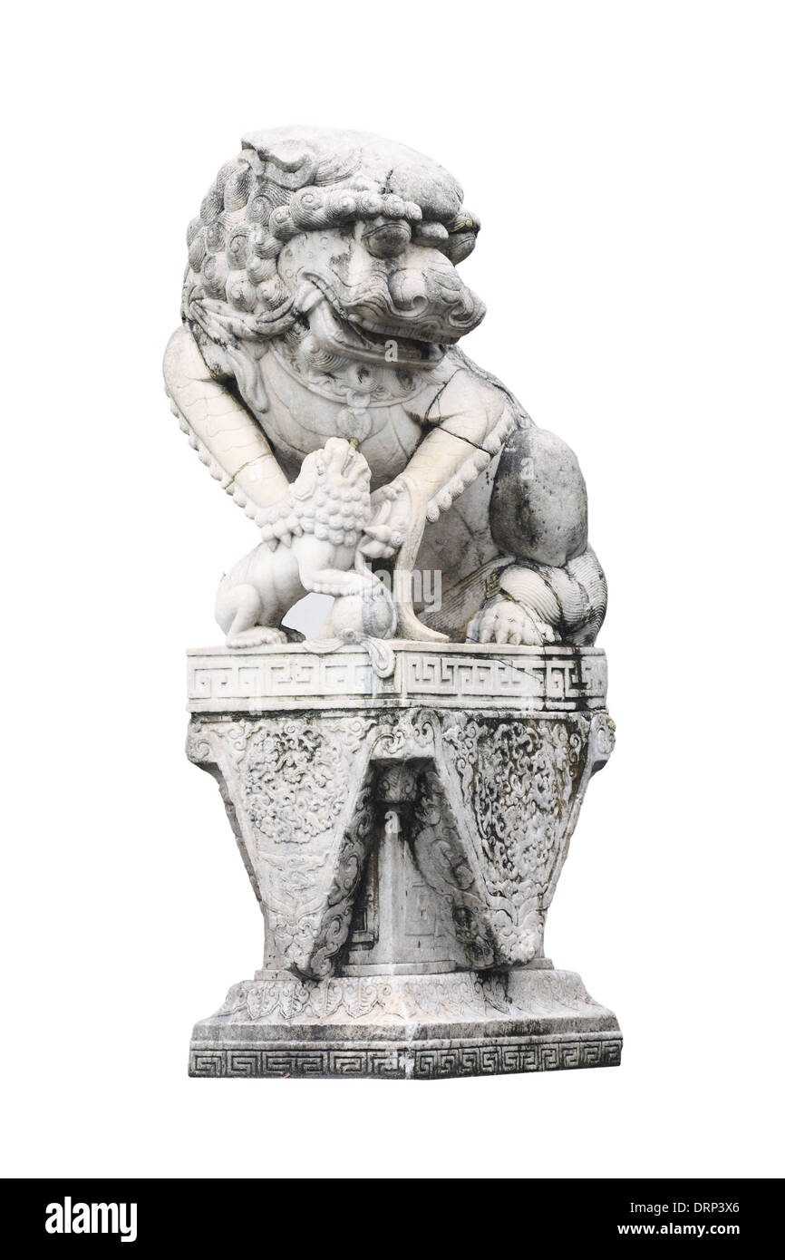 lion de Pierre Banque D'Images