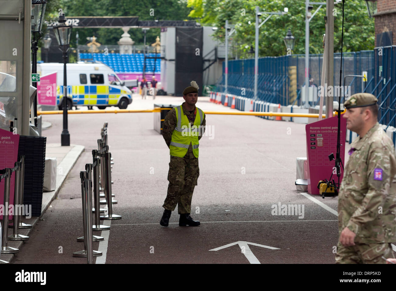 Les soldats britanniques de la sécurité des Jeux Olympiques de Londres 2012 Banque D'Images