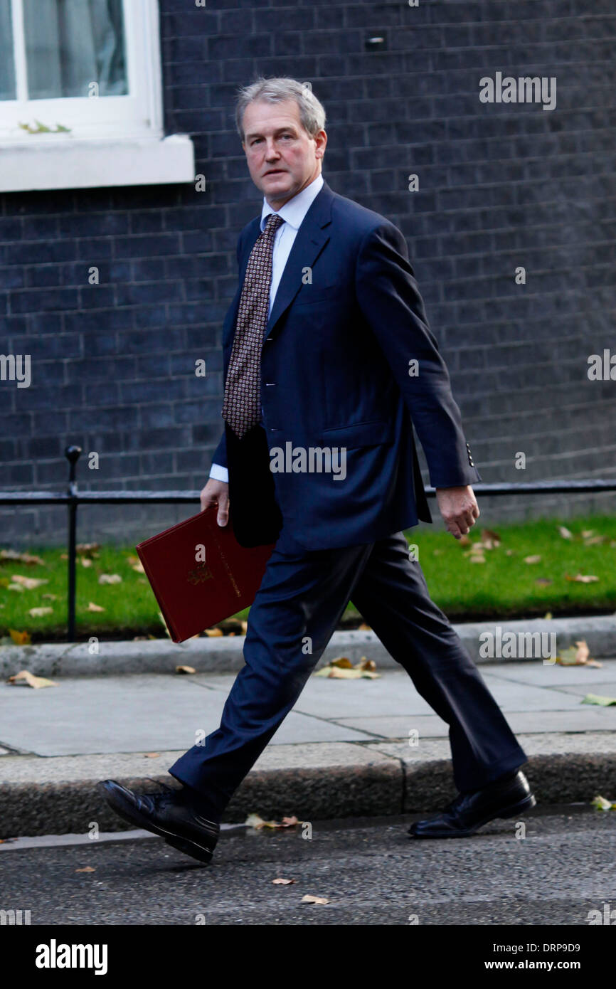 Secrétaire de l'environnement Owen Paterson arrive à Downing Street pour une réunion du cabinet à Londres Grande-bretagne 16 octobre 2012. Banque D'Images