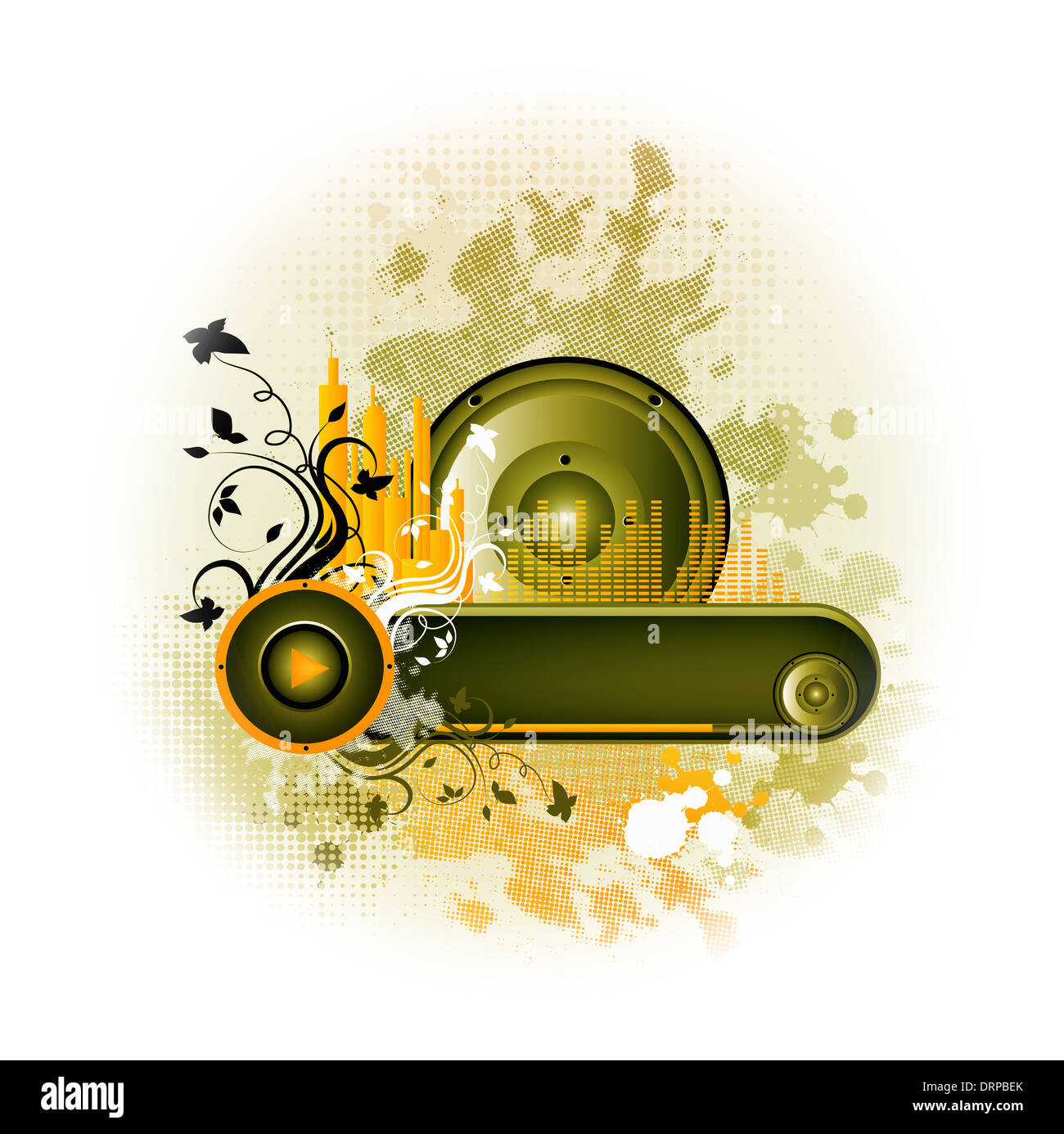 La musique grunge frame Banque D'Images