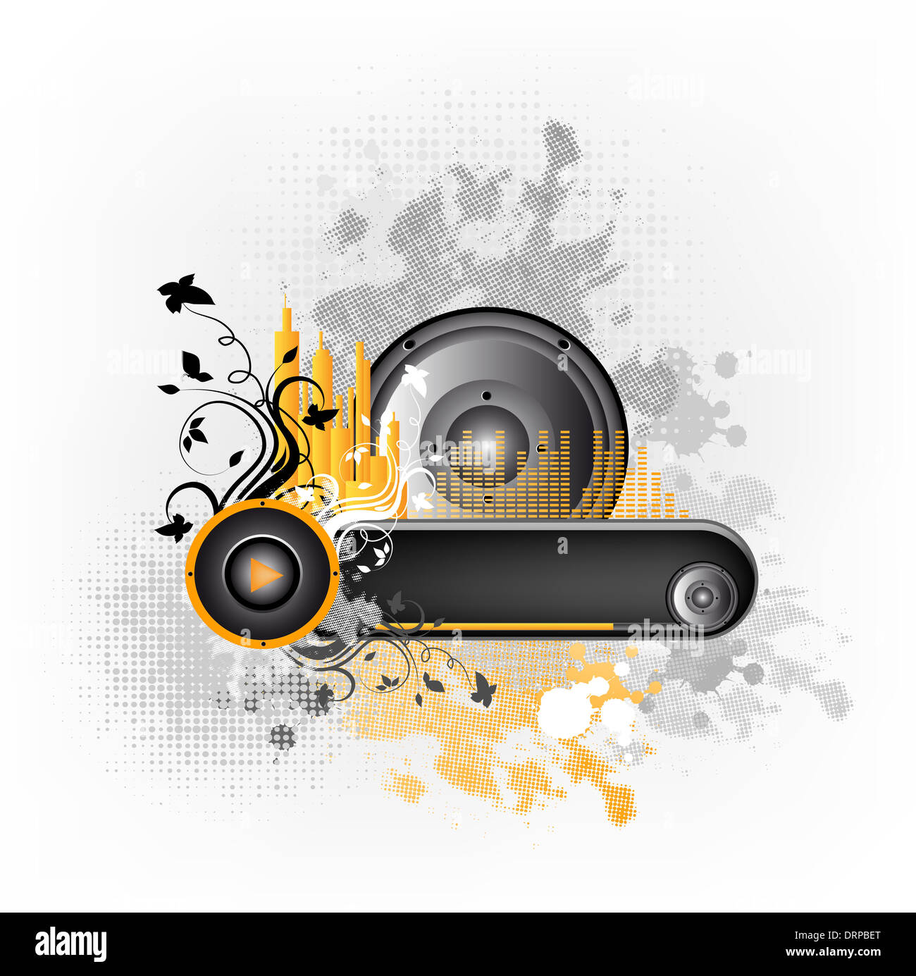 La musique grunge frame Banque D'Images