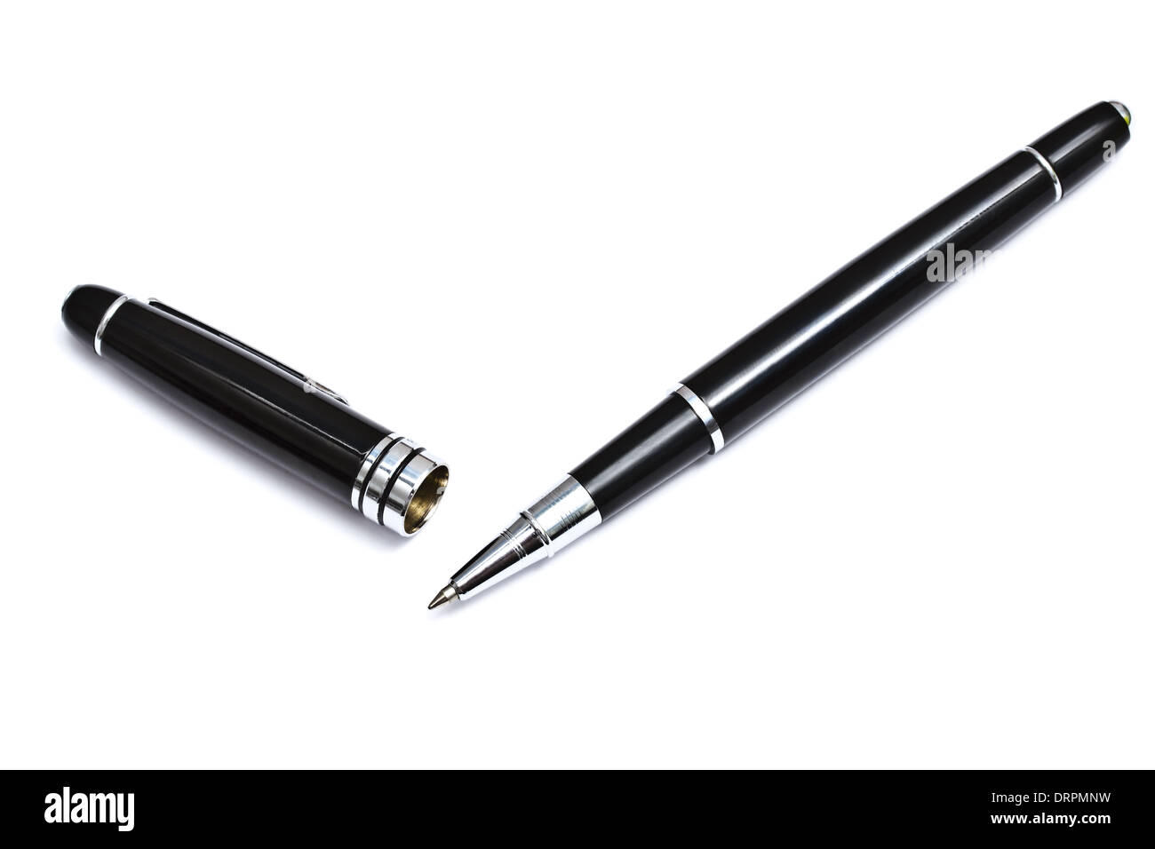 Stylo à bille noir Banque D'Images