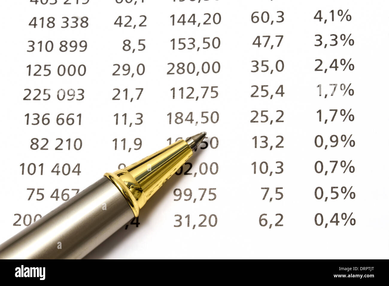 Analyse de données Banque D'Images