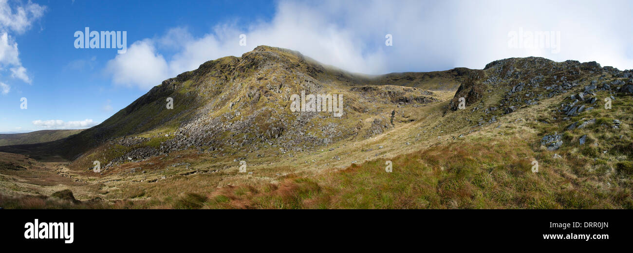 Les falaises de la prison du sud de Lugnaquilla, Montagnes de Wicklow, comté de Wicklow, en Irlande. Banque D'Images