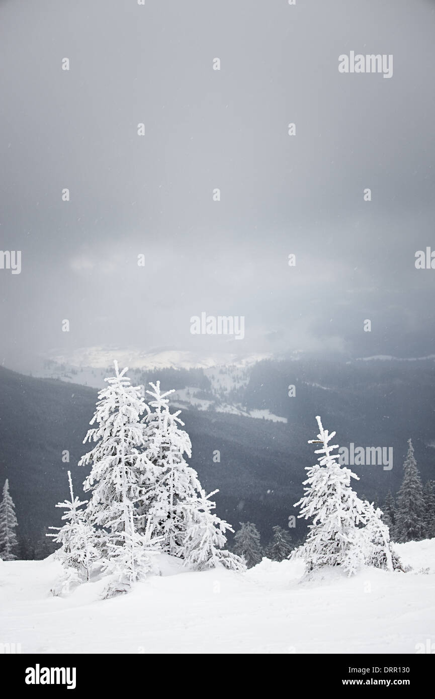 Tempête météo à montagne Banque D'Images