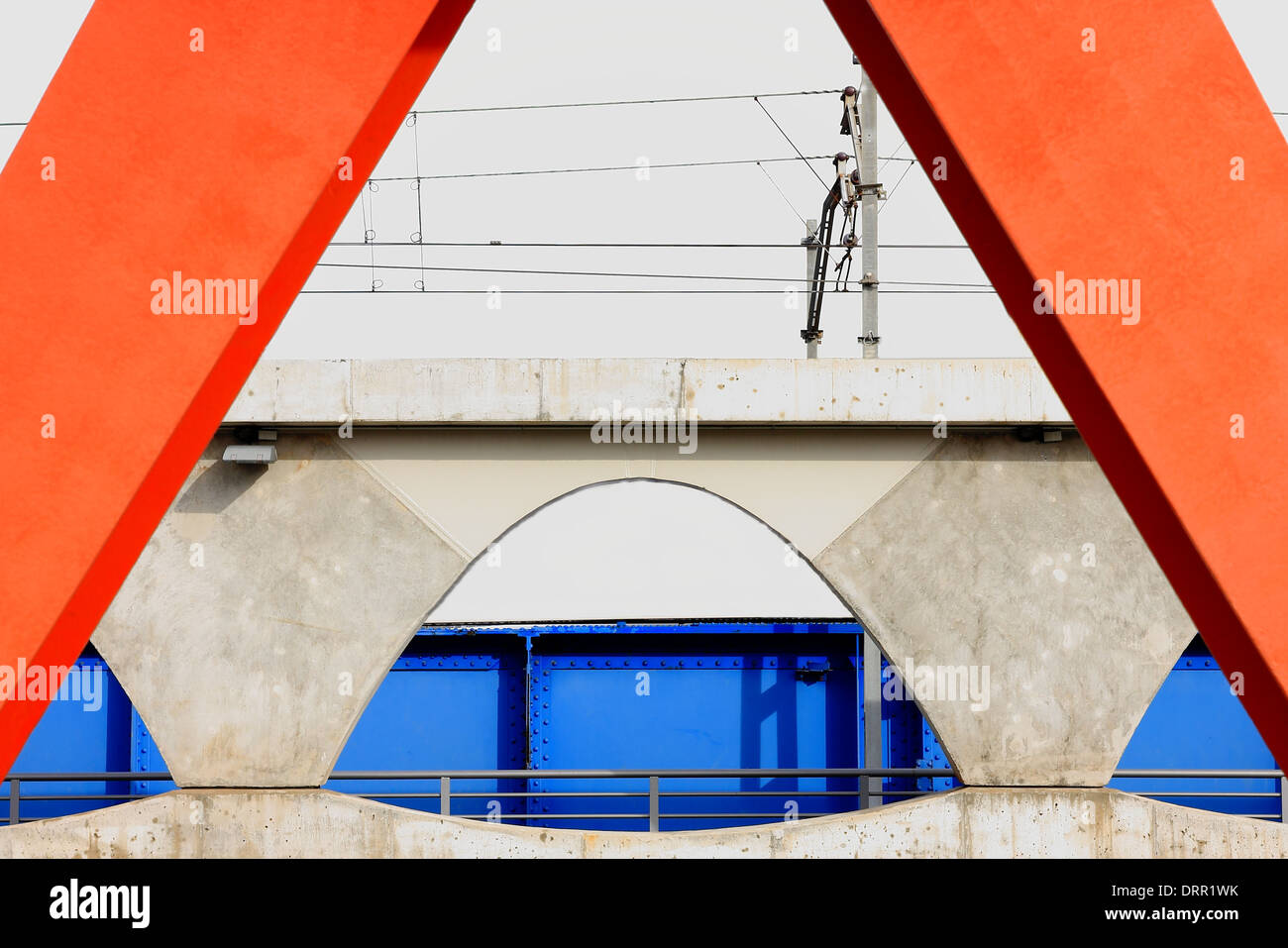 Les ponts de couleur - Donostia Banque D'Images