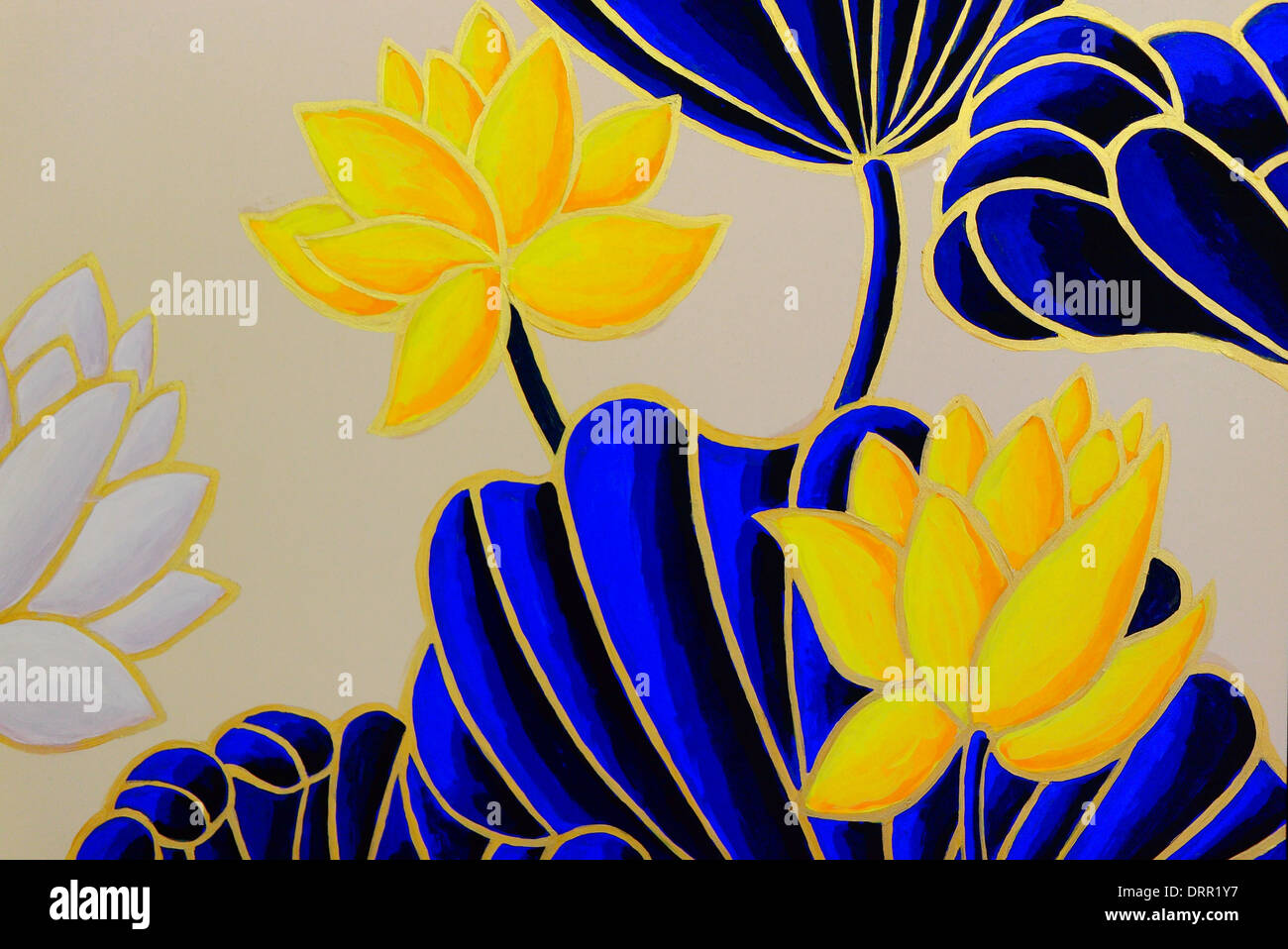 Fleurs jaunes - Japon Banque D'Images