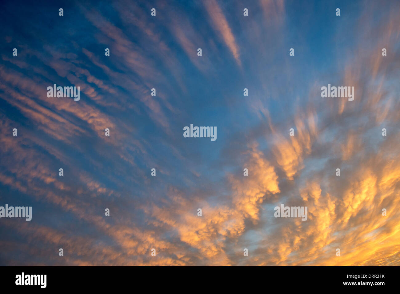 L'aube sunrise indien ciel nuageux Banque D'Images