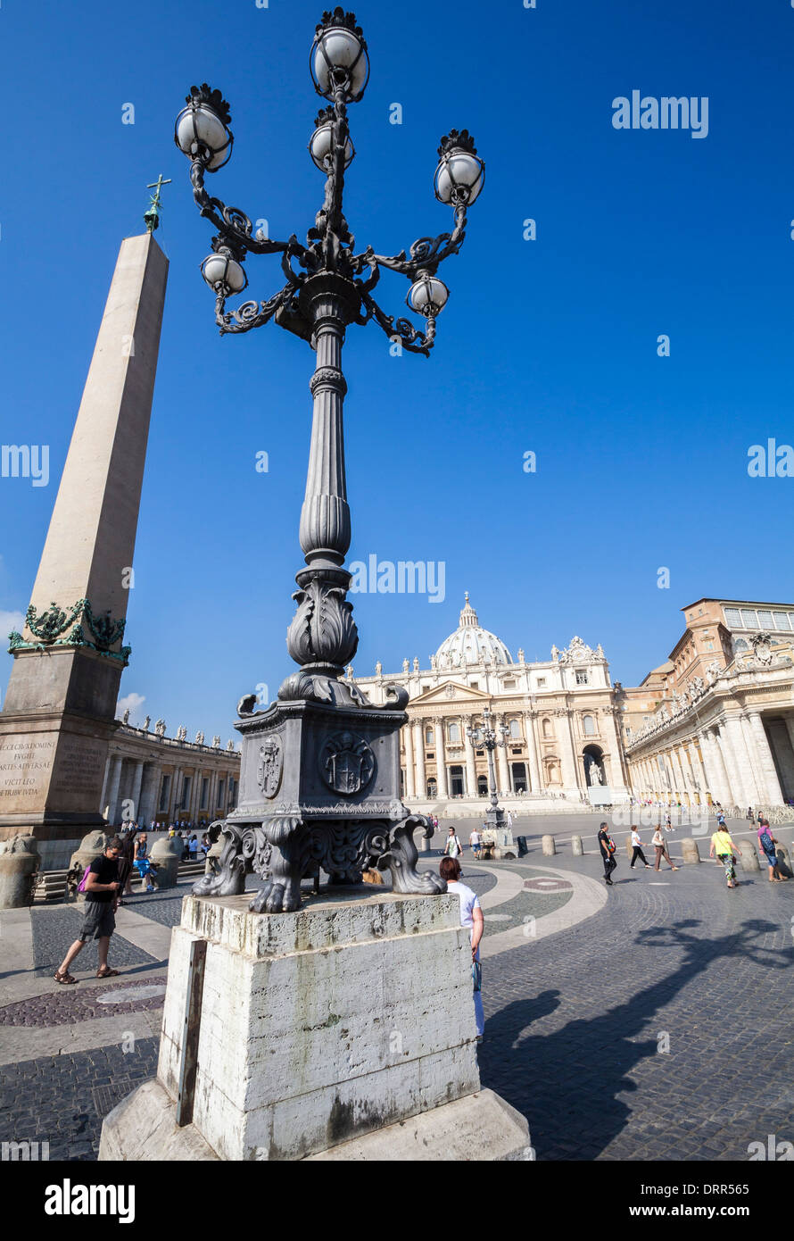 Piazza San Pietro le Vatican Rome Banque D'Images