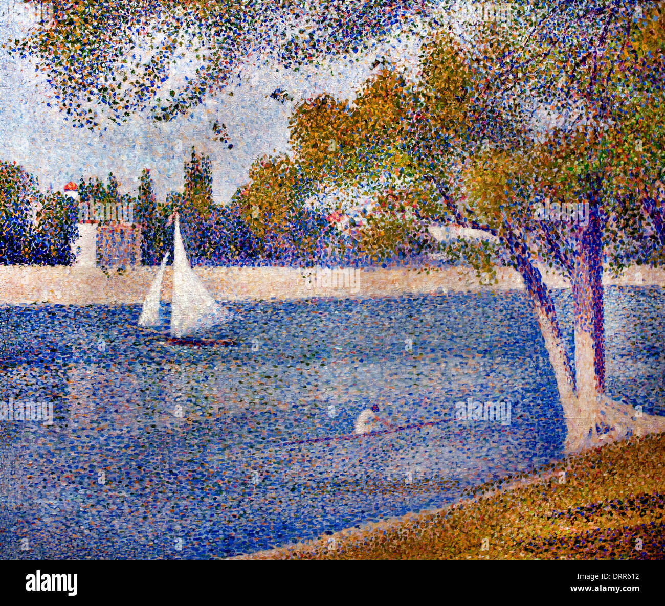 Georges Seurat (1859-1891) La Seine à la Grande Jatte Printemps 1888 France French Banque D'Images