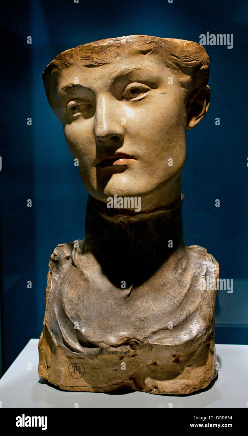 Masque de jeune femme anglaise 1891 Fernand Khnopff 1858-1921 Belgique Belge Banque D'Images