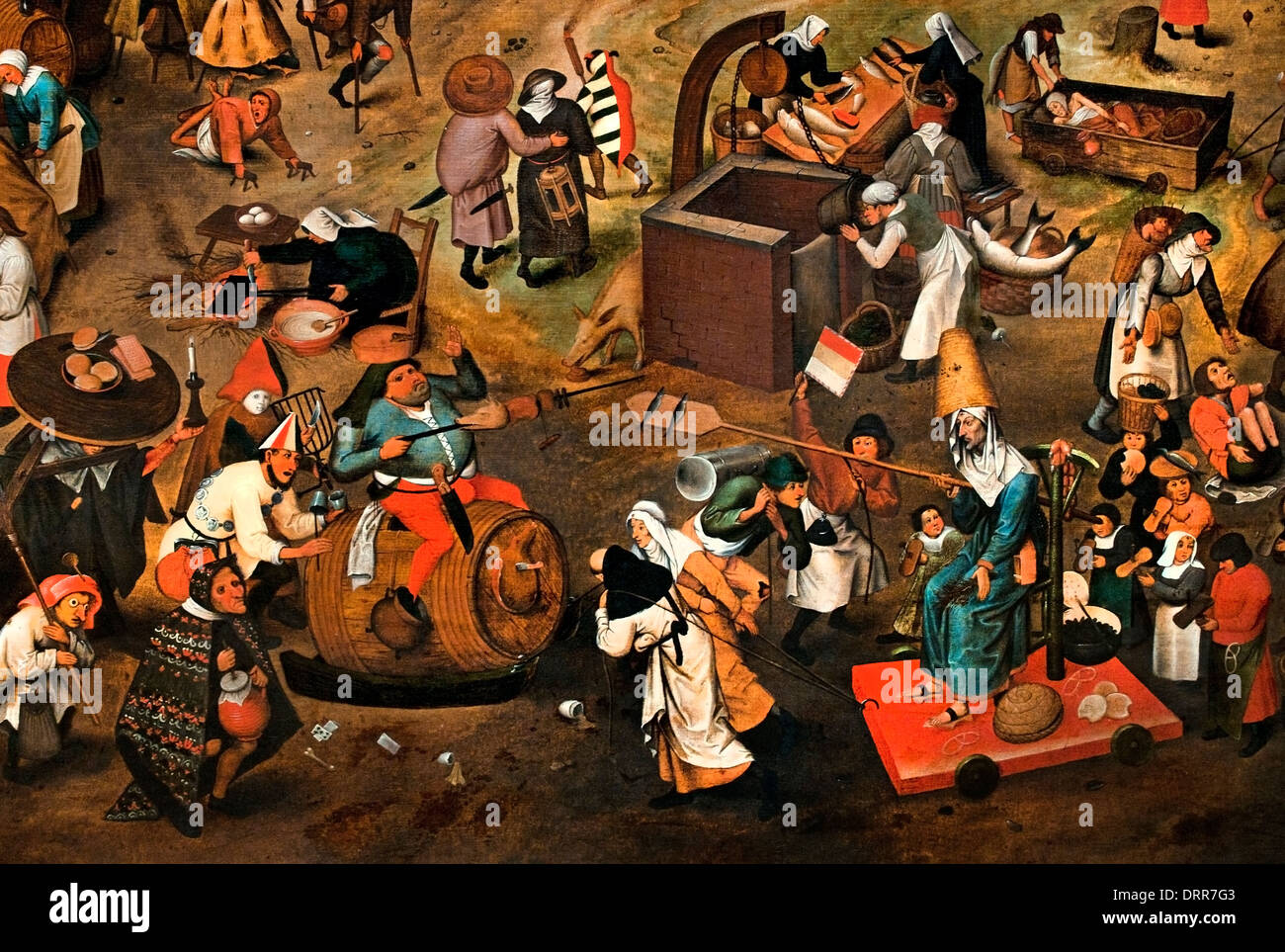 Le combat de Carnaval et Carême par Pieter II BRUEGHEL l'ancien 1525 -1569 Belgique belge flamande Banque D'Images