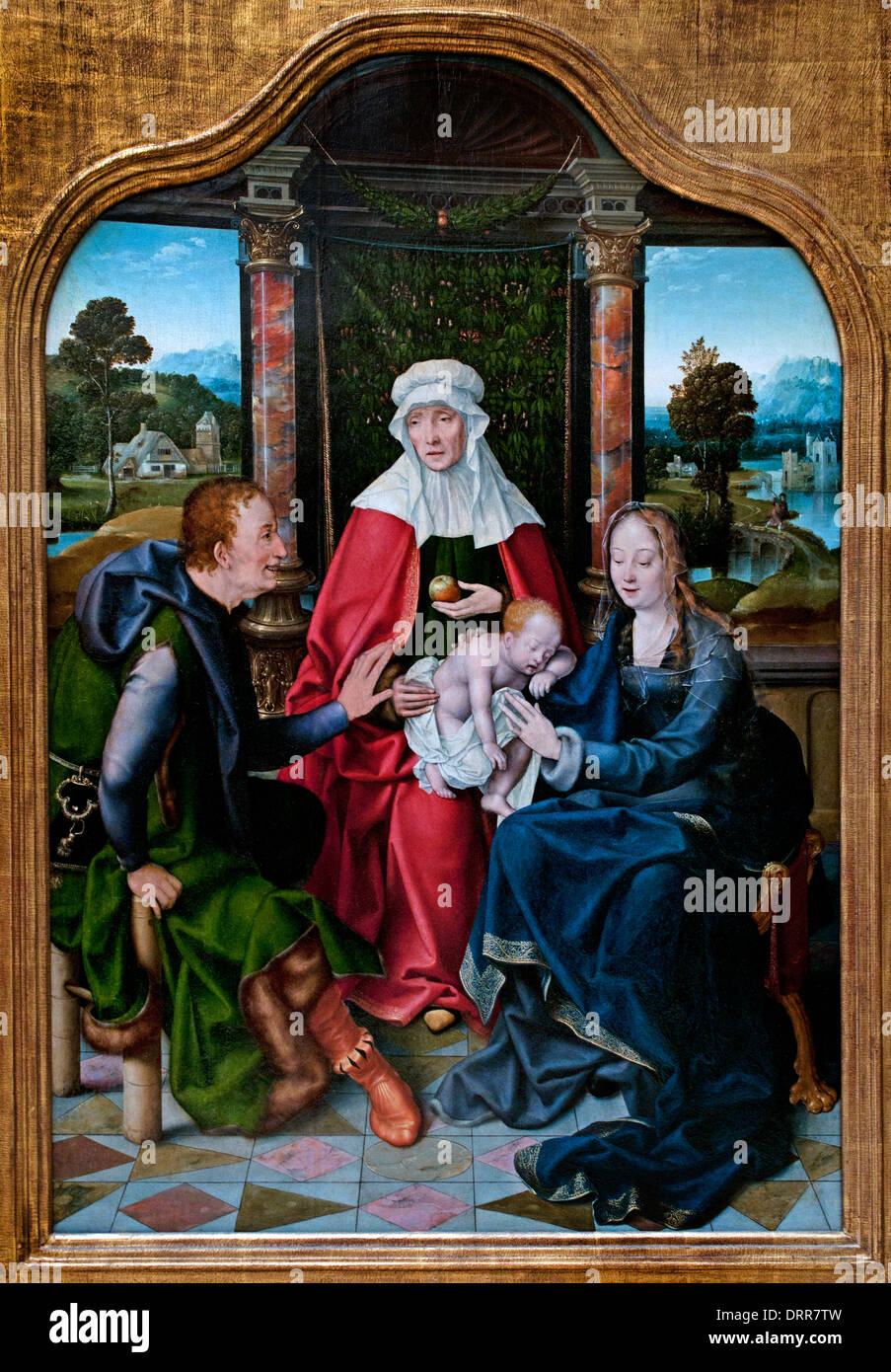 Sainte Anne et Saint Joachim par Trinitaire Joos van de Beke (Van Cleve) 1480-1540 Belgique belge flamande Banque D'Images