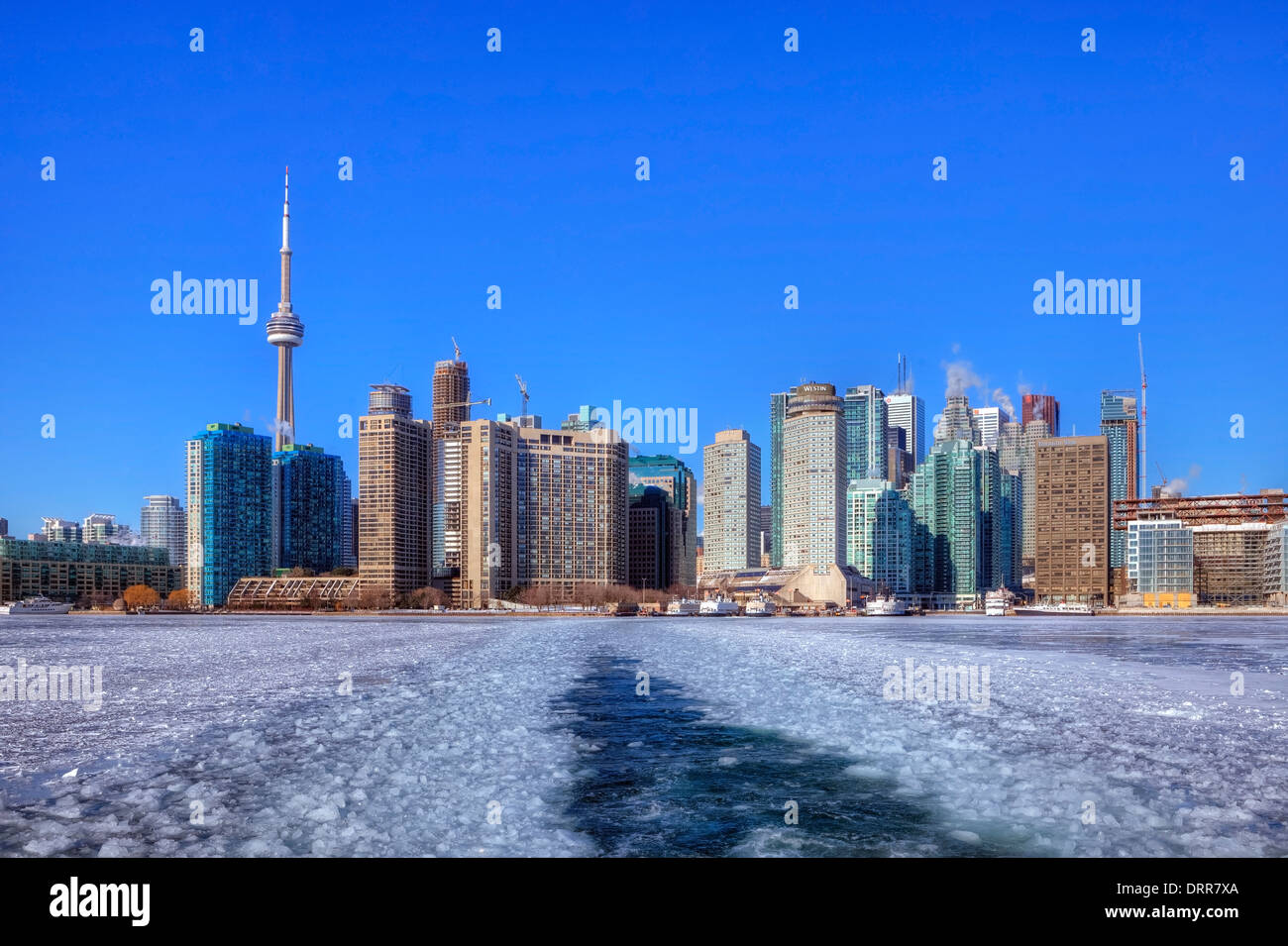 Skyline, Toronto, Ontario, Canada, l'hiver Banque D'Images