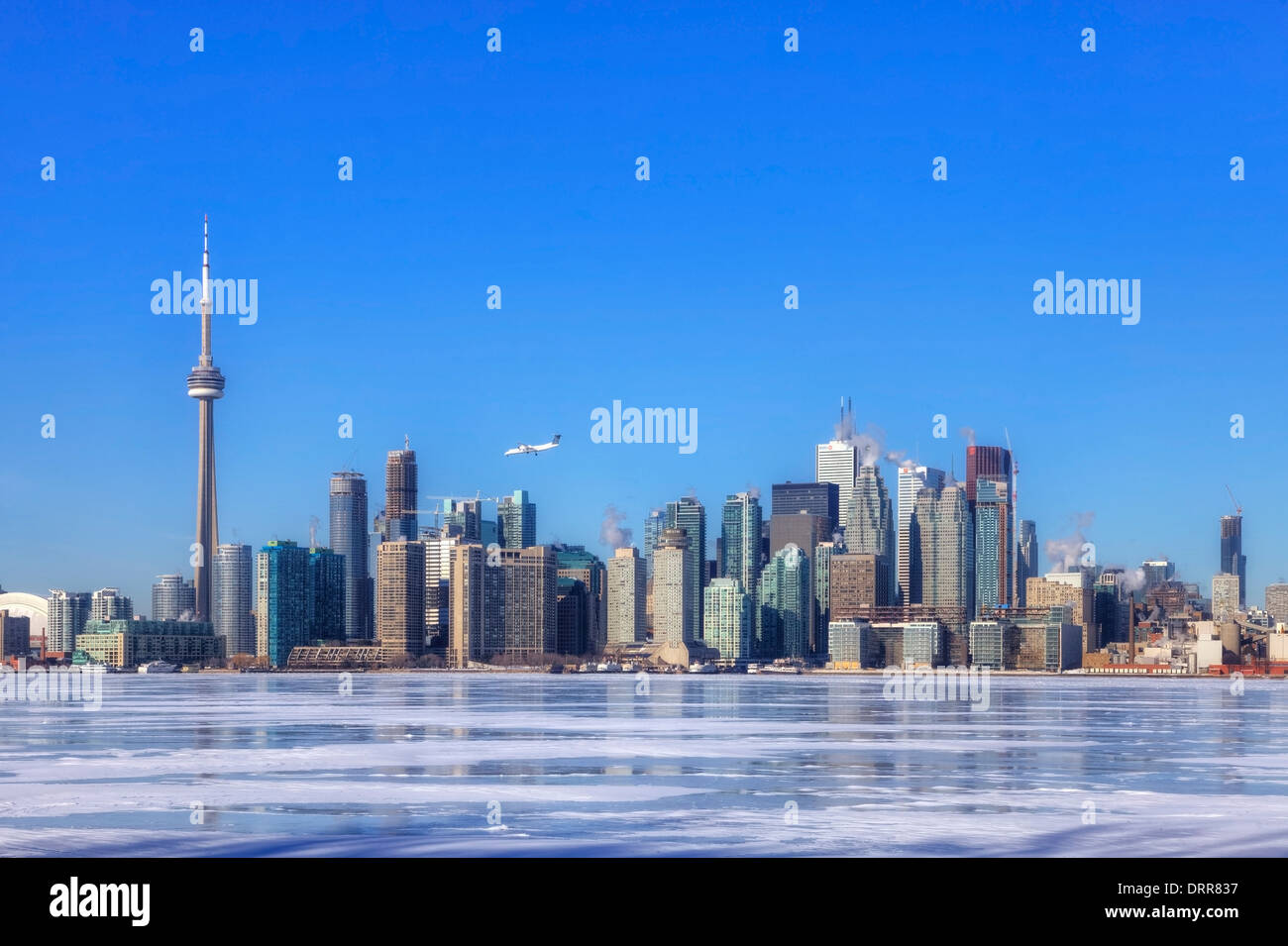Skyline, Toronto, Ontario, Canada, l'hiver Banque D'Images