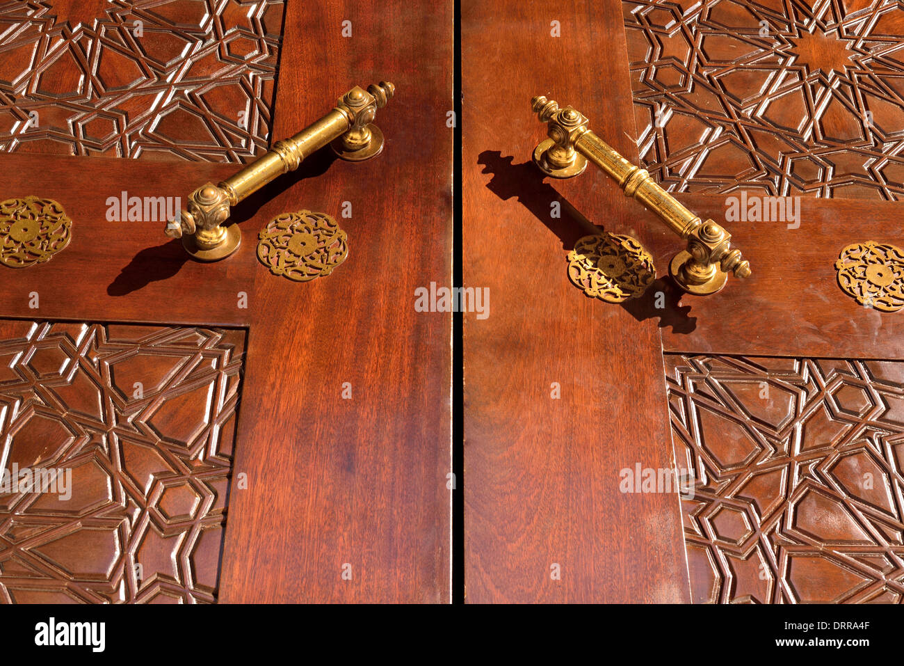 L'histoire ancienne de porte en bois marqueté Banque D'Images