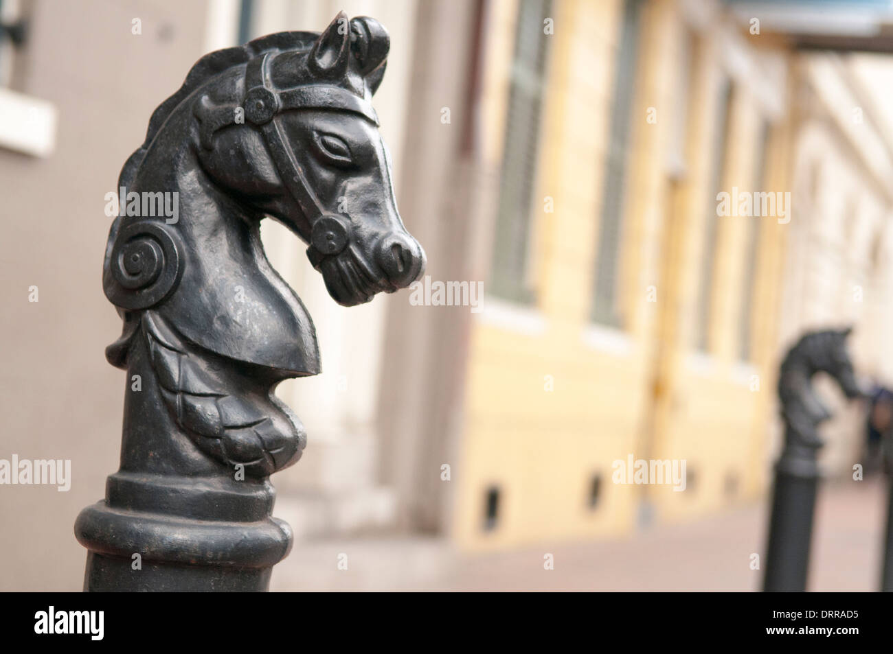 Cheval de fer posts dans le quartier français de La Nouvelle-Orléans Banque D'Images