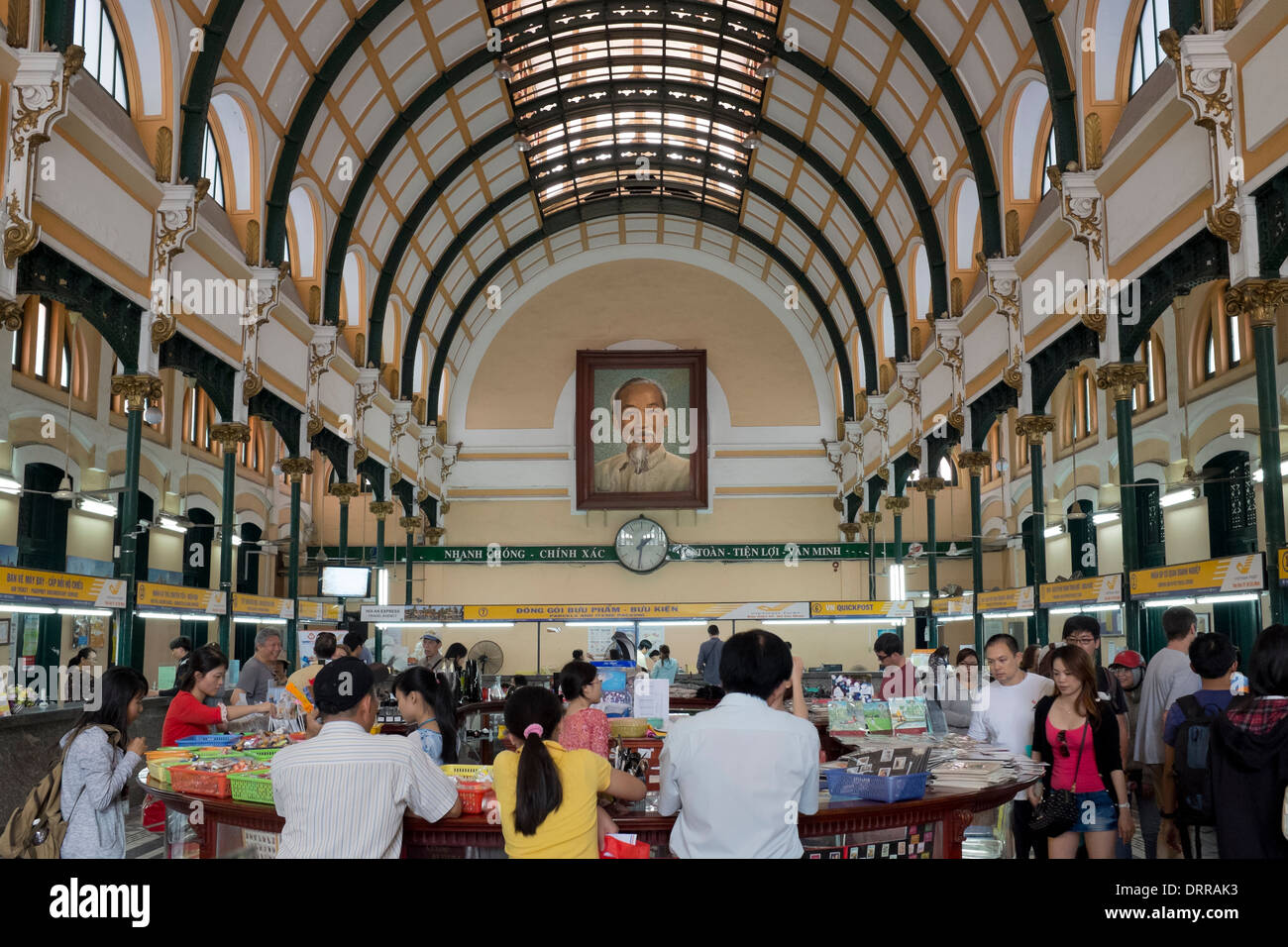 Bureau de Poste Central Saigon Ho Chi Minh City Vietnam Banque D'Images