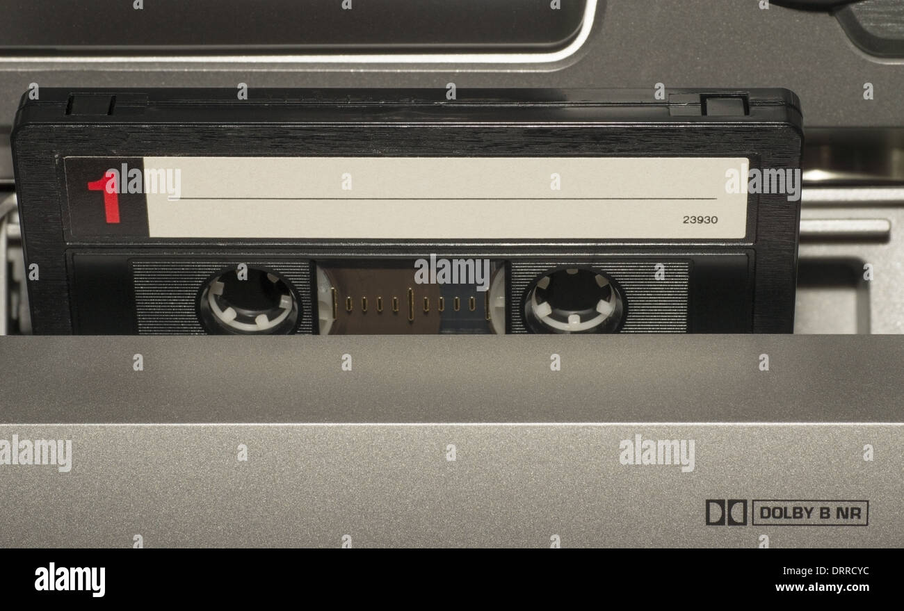 Bande audio placé dans la platine Banque D'Images