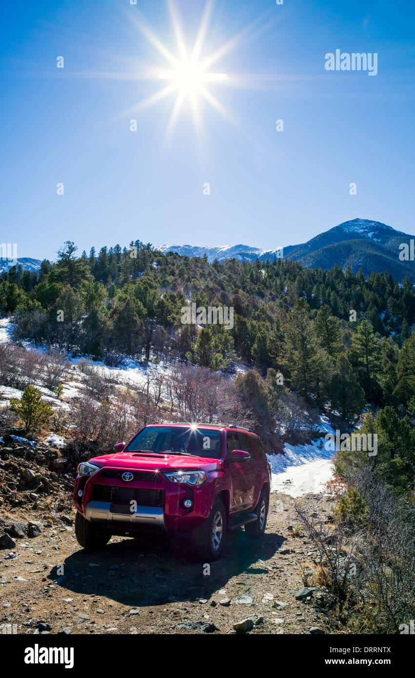 Tout nouveau Toyota 4Runner 2014 Trail sur neige couverts Premium 4X4 est de Salida, Colorado, USA Banque D'Images