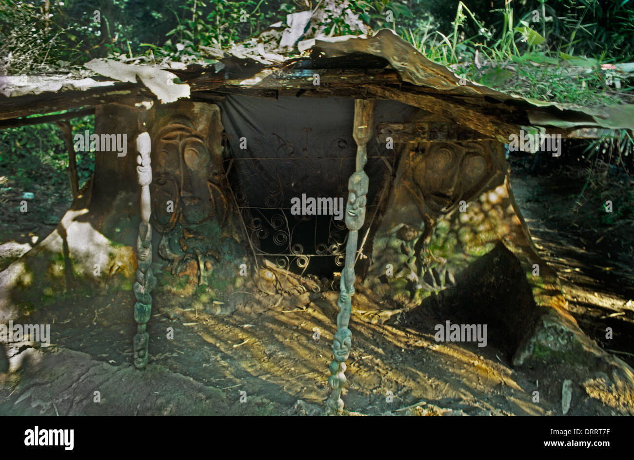 Osogbo Osun Osogbo Nigeria - bois sacré considéré comme la déesse Osun Sculptures et oeuvres d'abode sont en l'honneur d'Osun et autres déités de culte par Adebisi Akanji & Suzanne Wenger Site du patrimoine mondial de l'Unesco dans le domaine des sanctuaires dédiés à la Déesse Osun et autres divinités Banque D'Images