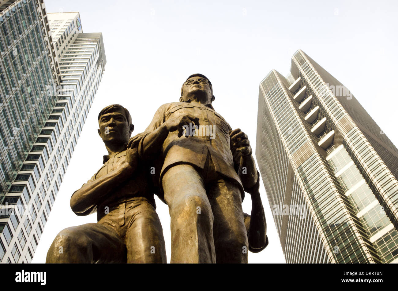 Monument Ninoy Aquino à Makati, Philippines Banque D'Images