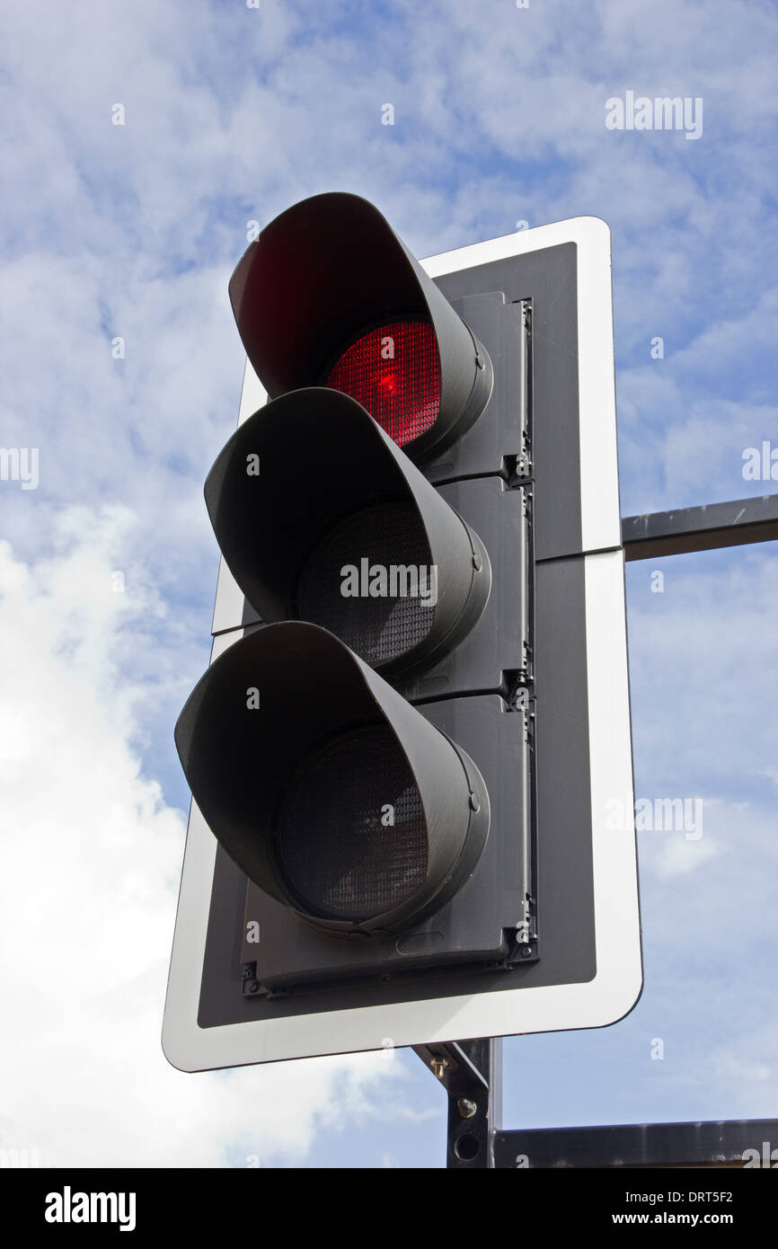 Au feu de circulation au red Banque D'Images